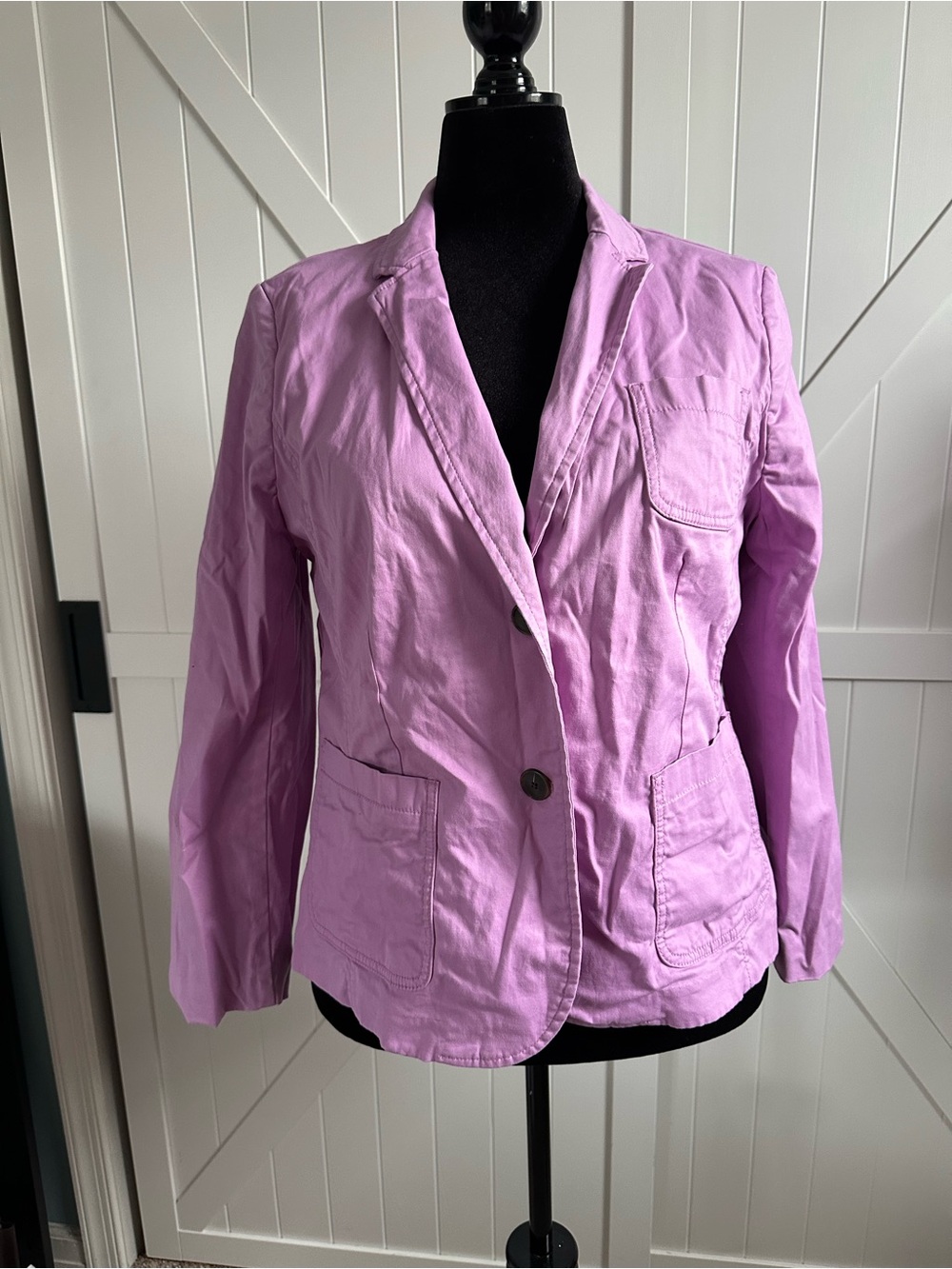 Talbots Petites 16P Lavender Purple Cotton Stretch Blazer Jacket 16 Petite - Picture 2 of 6